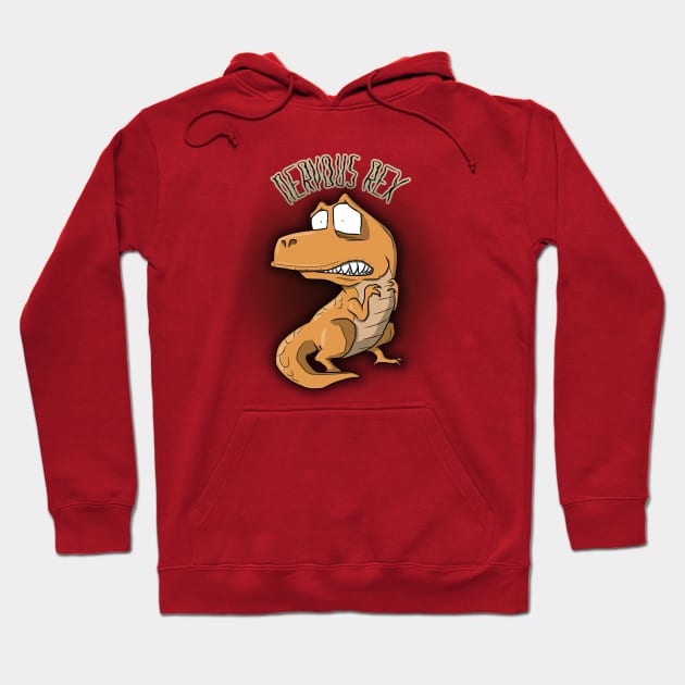 nervous rex Hoodie by bobgoodallart